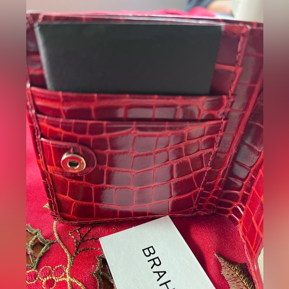 NWT Brahmin SET Lane and Jane Wallet in Red Glissandro - Picture 8 of 14